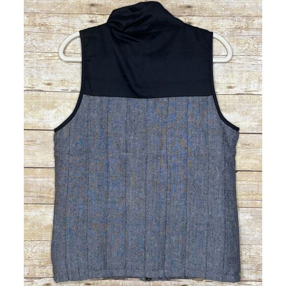 GAMEDAY COUTURE EMBROIDERED LSU HERRINGBONE FULL ZIP MIXED MEDIA VEST SZ. LARGE - Picture 2 of 3